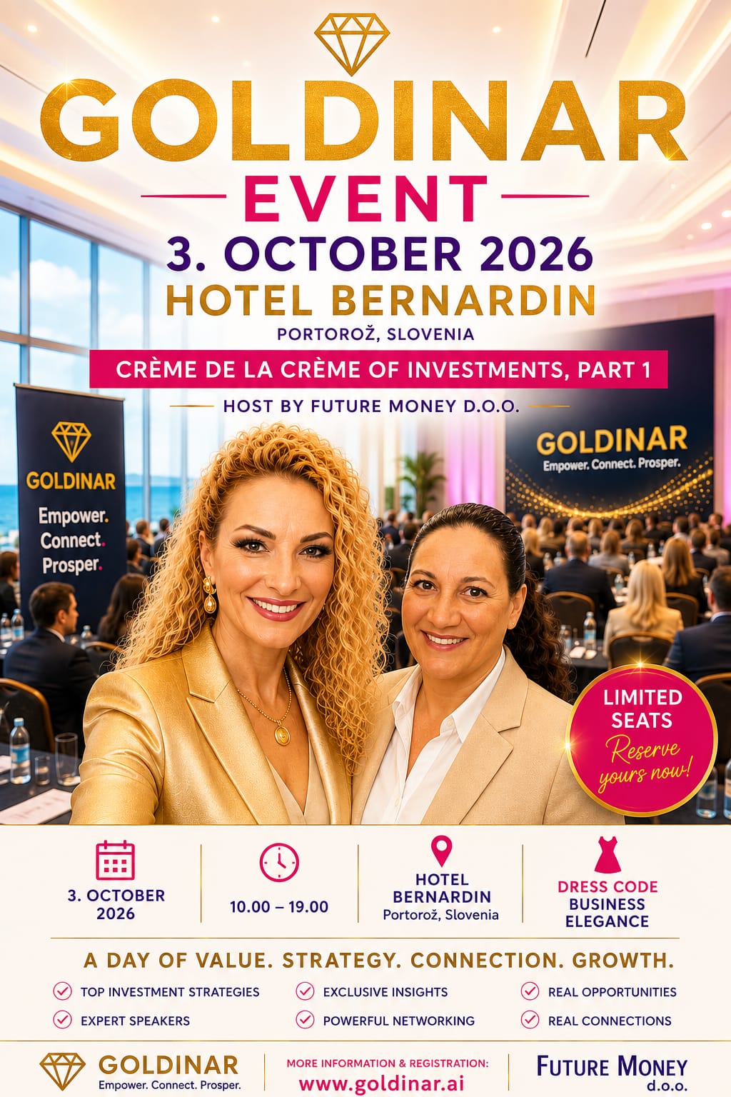 GOLDINAR VIP ticket - Golden business investment seminar 03.10.2026 09-19h CEST